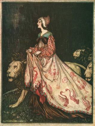 Singing Springing Arthur_Rackham_The_Lady_and_the_Lion